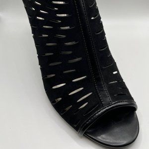 ANA Cornelius Black Peep Toe Ankle Booties